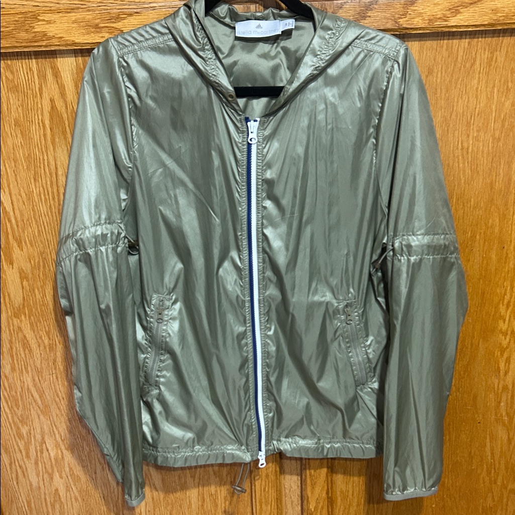 Stella Mccartney Olive Green Lightweight Zip Windbreaker